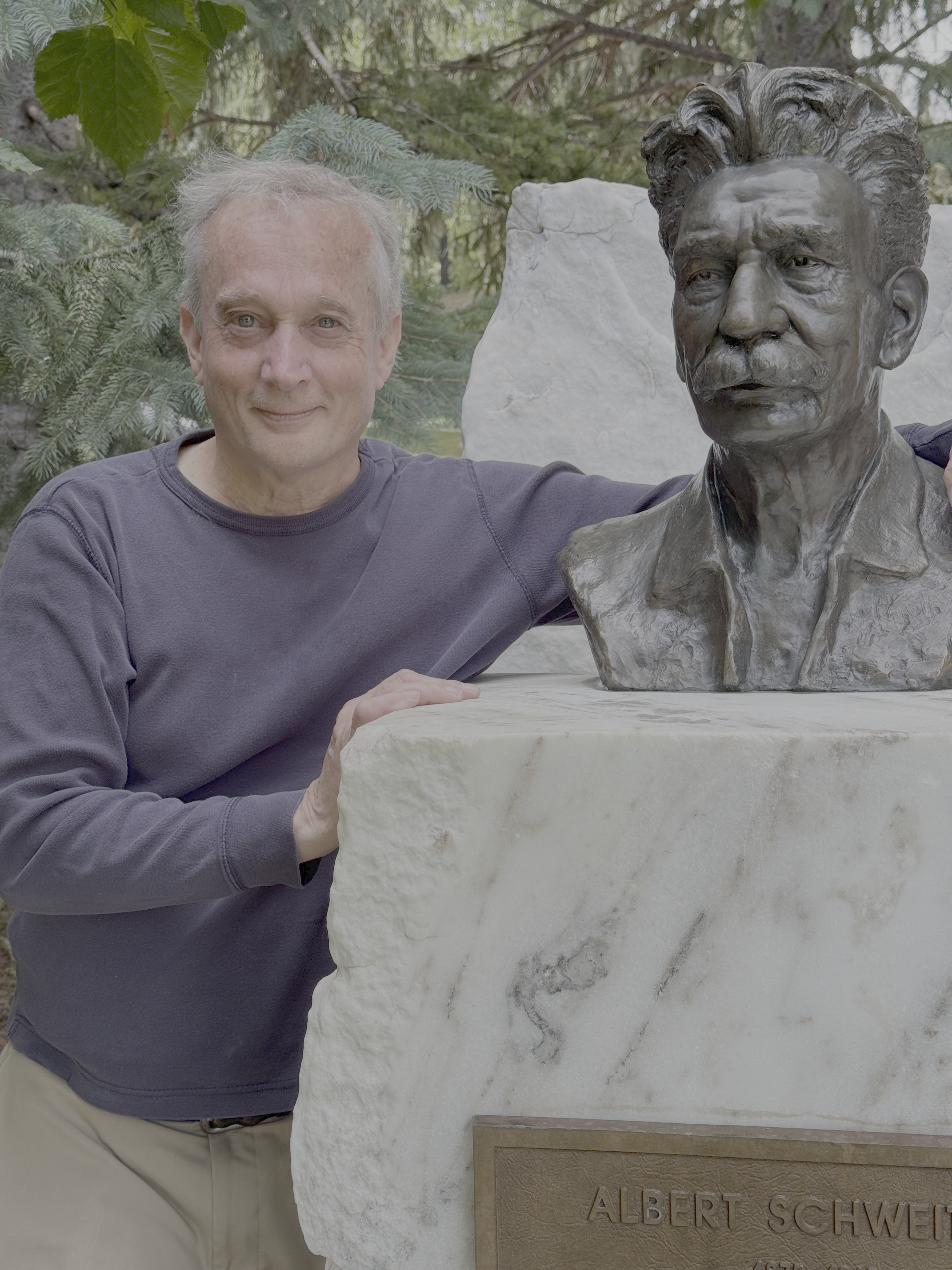 Jim Withers with Albert Schweitzer bust