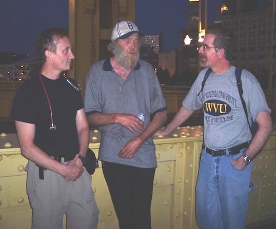 JIm and Dave May 2005 Roberto Clemente Bridge Pittsburgh